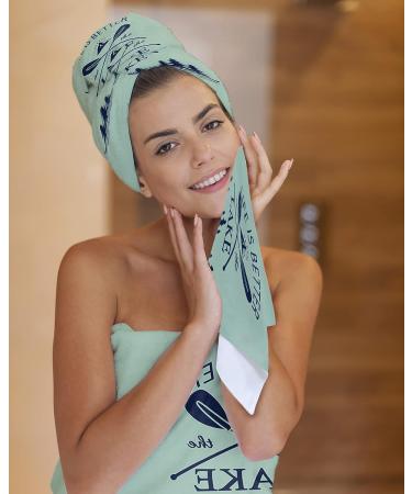 PakiInno Lakepak1381 Towel Set - Life is Better at The Lake Design - Soft & Absorbent Fluffy Towels for Sports, Travel & Fitness - 30x60+16x28+13x13 Inch - Buy Online on GoSupps.com