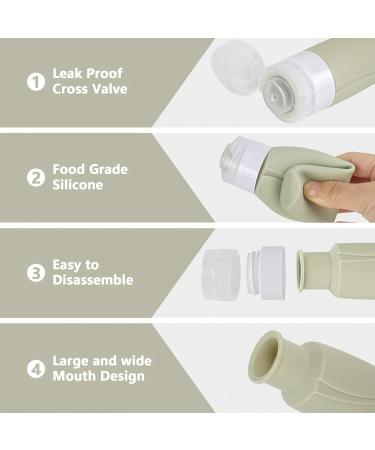 Buy FantasyDay 4 Pack Silicone Travel Set - TSA Approved BPA-Free Containers for Shampoo Cream & Body Care - Portable Travel Accessories (80ml) - Buy Online on GoSupps.com