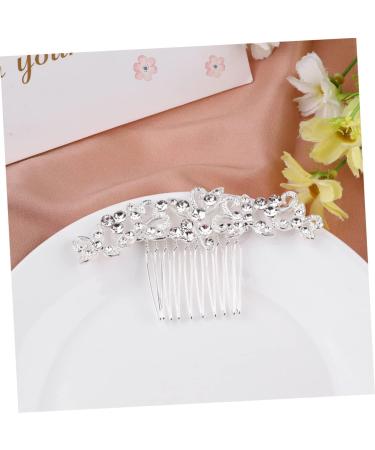 Ipetboom Rhinestone Headpiece Comb Hair Combs Barrette Crystal Rhinestone Hair Accessories Bridal Pearl Hair Comb Bridal Headpiece Alloy Hairpin Floral Hair Comb White Wedding Bride Hair up - Buy Online on GoSupps.com