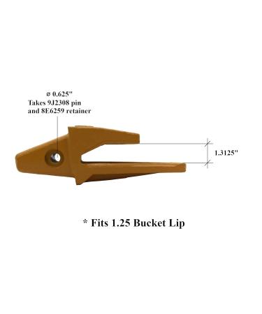 Excavator Bucket Adapter & Standard Dirt Tooth w/Pin 3G6304 & 1U3302 Fits 1.25" Thick Bucket Lip (1) - Buy Online on GoSupps.com