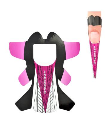 100Pcs Professional Stiletto Nail Forms - Dragonfly Pattern Acrylic Nail Extensions | Self-Adhesive UV Gel Nail Art Guide HJ-NTF057 - Buy Online on GoSupps.com