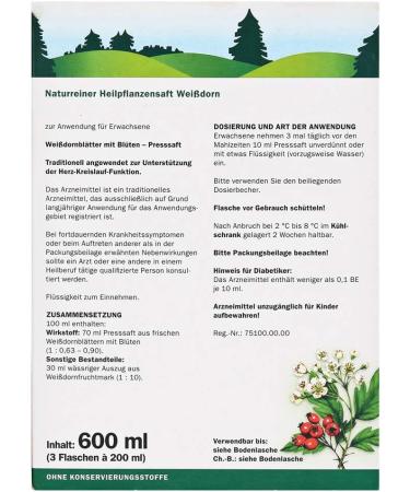 Weissdorn Schoenenberger juice 3 x 200 ml - Buy Online on GoSupps.com