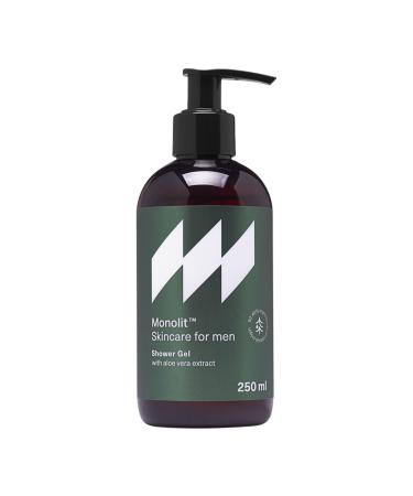 Monolit Shower Gel with Aloe for Men Thoroughly cleanses moisturizes and protects the skin deeply regenerates Daily care Natural extract 250ml