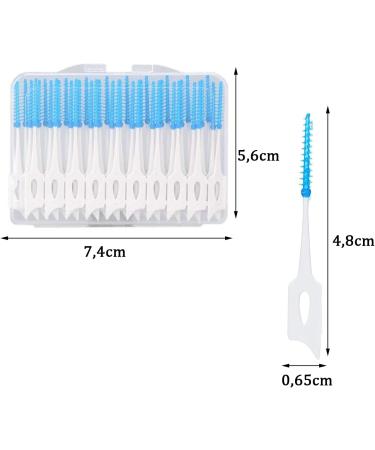 Interdental Brushes - 20-Piece Tooth Cleaning Set for Gaps | Blue Dental Brushes for Optimal Oral Care - Buy Online on GoSupps.com