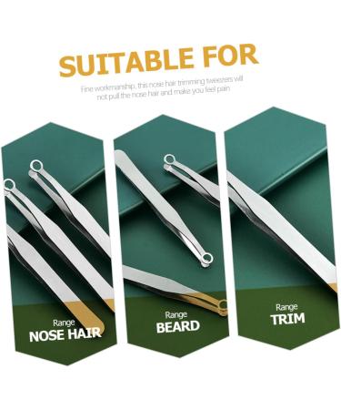 Ipetboom Round Nose Hair Clip Beard Trimmer Set - Stainless Steel Hair Removal Tool for Men & Women - Precision Nose & Facial Hair Clipper - Buy Online on GoSupps.com