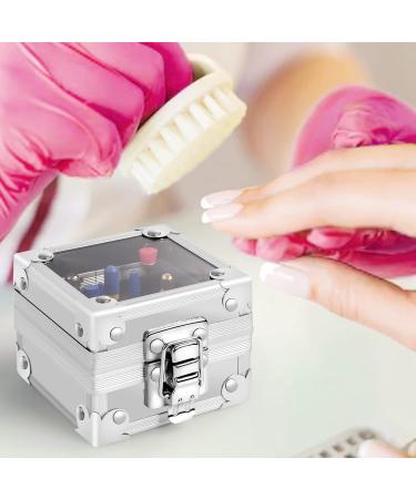 Ranrose Silver Nail Drill Bit Holder Case - 25PCS Holes Organizer Box for Nail Drill Bits - Pink Nail Storage Display Container - Buy Online on GoSupps.com