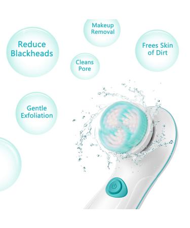 Rechargeable Facial Cleansing Spin Brush Set with 4 Exfoliation Brush Heads - Waterproof Face Spa System by CNAIER - Buy Online on GoSupps.com