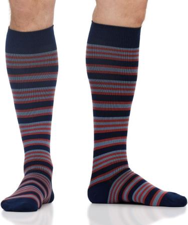 VIM & VIGR Compression Socks - 20-30 mmHg Graduated Support (Navy & Red Stripe Large/X-Large) - Perfect for Travel & Daily Wear - Buy Online on GoSupps.com