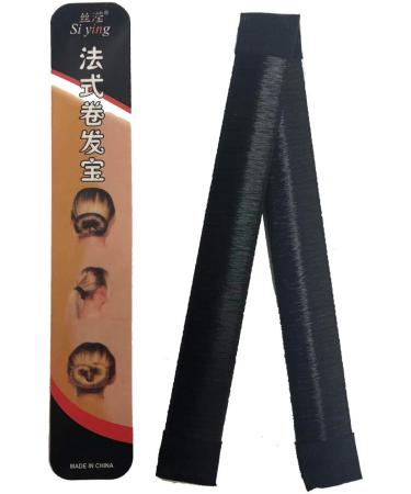 Magic Hair Bun Maker French Hairstyle Easy Snap Donut Styling DIY Bands (Black 01) - Buy Online on GoSupps.com
