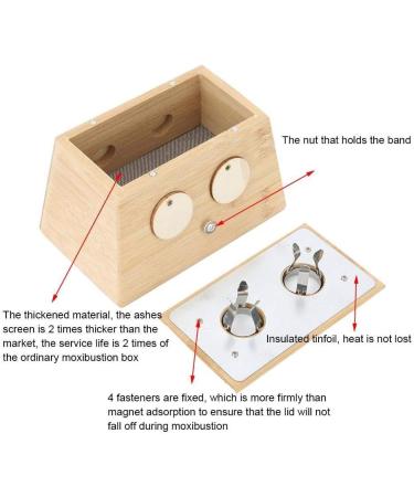 BYARSS Bamboo Moxa Moxibustion Box with Roller Stick - Effective Moxibustion Tool for Pain Relief | International Shipping - Buy Online on GoSupps.com