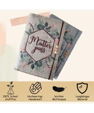 LittleOah Premium Beige Mutterpass Cover | Felt Fabric Pregnancy Organizer | Perfect Gift for Pregnant Women | Mamapass Ultrasound Protective Cover & Document Bag - Buy Online on GoSupps.com