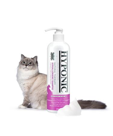 HYPONIC Hypoallergenic Premium Shampoo for All Cats ( Scented / Unscented ) - Cat Shampoo for Dry Skin, Dandruff, Allergy Unscented (10.14 oz)