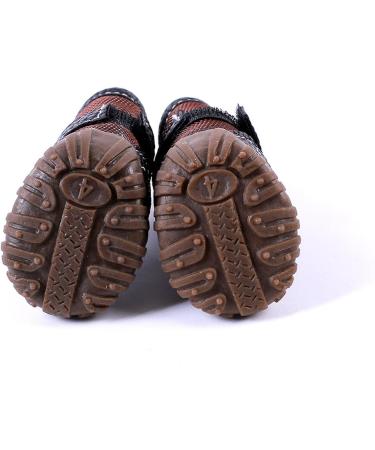 FLAdorepet Large Dog Waterproof Martin Boots - Pack of 4 Brown Shoes for Pitbull & Golden Retriever - Buy Online on GoSupps.com