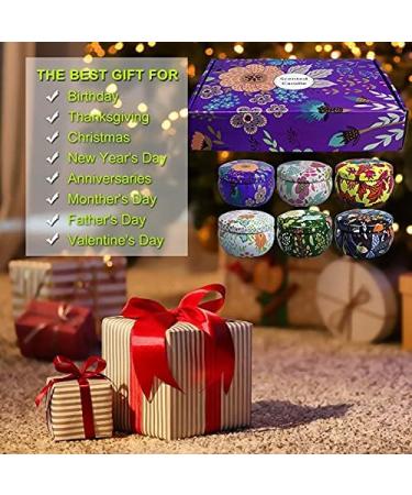 Forest Scented Soy Aromatherapy Candles Set - Stress Relief, Relaxing Aroma for Home, Bath, Yoga - 6 Travel Tins (Bohemian Collection) - Buy Online on GoSupps.com