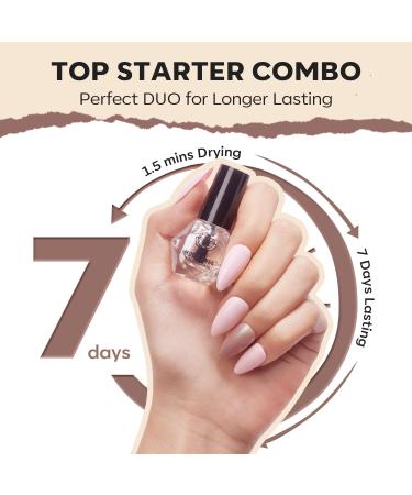 Modelones Nail Polish Set 3 Colors Brown Nude Nail Polish Base and Top Coat & Remover Pads Bubble Natural Skin Tone Glitter Nail Polish Finger Nail Polish Manicure Diy Nail Art Salon Home - Buy Online on GoSupps.com