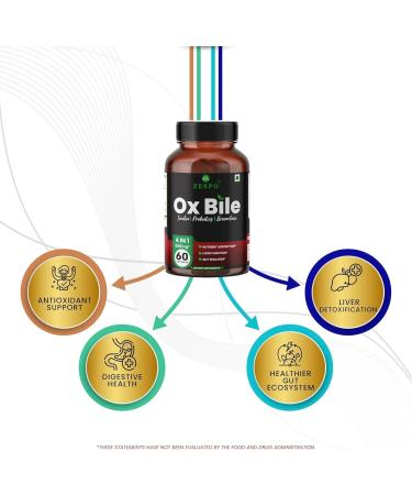 Ox Bile 550mg Digestive Aid - Enhanced Nutrient Absorption Liver Function Support Gut Health with Inulin Probiotics Broelain for Digestive Wellness Capsule - Buy Online on GoSupps.com
