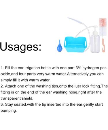 Ear Wax Removal Kit for Adults - Includes Irrigation Flushing System, Washer Bottle, Syringes, Cleaning Brush & Basin - Buy Online on GoSupps.com