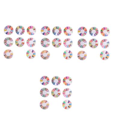 FRCOLOR 32 Boxes Soft Pottery Bulk Ornaments Craft Patch Fruit Embellishments Round Spacer Beads Manicure Decor Clay Fruit Slices Diy Scrapbook Hair Bow Resin 3d Polymer Clay Sticker Nail