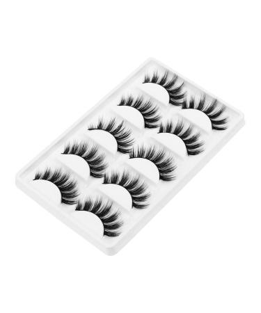 Beavorty 5 Pairs artificial false eyelashes Curl Genuine lashes Women Makeup Supplies Long Extension false lash 3D false eyelash 3D Fake Eyelashes unique chemical fiber Miss Makeup Tools