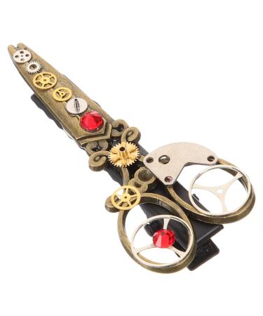 Beaupretty Steampunk Hair Clip Gear Scissor Hair Clip Decorative Hair Clip Punk Hair Clip Gothic Vintage Hair Clip Retro Barrette Lolita Hair Clip