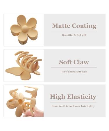 8Pcs Large Hair Claw Clips for Thick Hair - Strong Matte Jaw Clips for Women - Non-slip Butterfly Hair Clips (2 Styles) - Buy Online on GoSupps.com