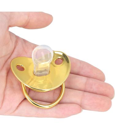Golden Letter Rhinestone Baby Pacifier with Chain Clip | Safe Silicone for Home & Travel - Buy Online on GoSupps.com