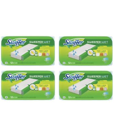 Sweeper Wet Mopping Pad Refills for Floor Mop Open Window Fresh Scent 12 Count - 4 Pack - Buy Online on GoSupps.com