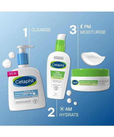 Cetaphil Hydrating Foaming Cream Cleanser 236ml with Niacinamide - For Normal, Dry, Sensitive Skin - Vegan-Friendly - Buy Online on GoSupps.com