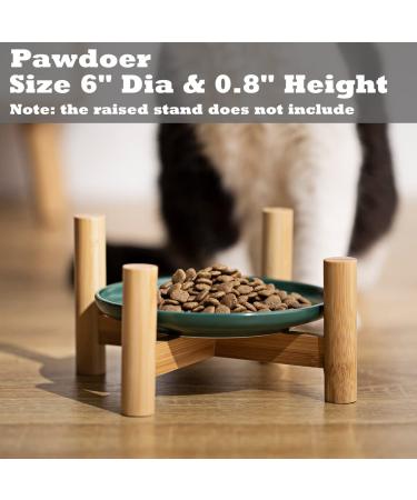 Pawdoer Ceramic Shallow Cat Dish 3 Pack - Whisker Fatigue Free Bowls for Short Legged Munchkin Cats in Blue, Yellow, and Pink - Buy Online on GoSupps.com