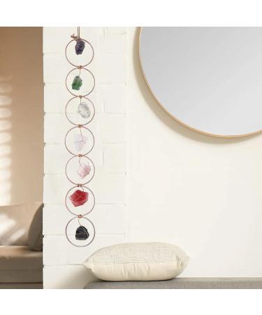 Goodypai Raw Crystal 7 Gemstone Wall Decor - Meditation Decorative Gemstones Ornament Natural Reiki Spiritual - Buy Online on GoSupps.com