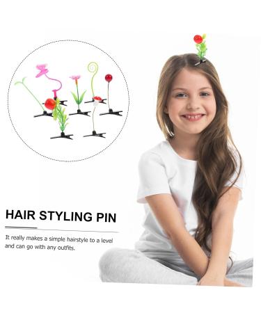 KALLORY 56 pcs Plant Girls Mixed Style Toddler Barrettes - Mini Sprout Hairpins Pins for Kids Party with Grass Sprouts, Little Mushrooms, Butterflies - Novelty Simulation Barrette Set - Buy Online on GoSupps.com