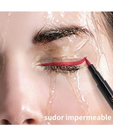 Sonew Waterproof Liquid Color Eyeliner Colorful Eye Pencil Long-lasting and Natural Effects Create Ideal Makeup for Christmas and New Year(06#red) - Buy Online on GoSupps.com