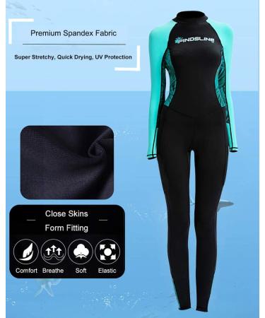Dive Skin Full Body Wetsuit Scuba Rash Guard - Blue - X-Small - Buy Online on GoSupps.com