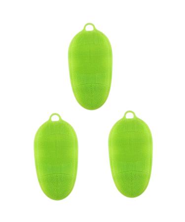 Healifty 3pcs Silicone Body Scrubber Men Silicone Mitts Silicone Scrubbers Shower Back Scrubber Shower Body Skin Massager Shower Scrub Glove Gloves Body Scrub Glove Body Brush Spa Massage mediumx3pcs