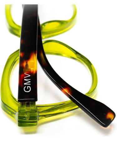 Gian Marco Venturi Women's Ferrara Reading Glasses - Green - Stylish M Size Eyewear for International Shipping - Buy Online on GoSupps.com