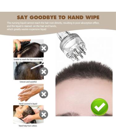 Scalp Hair Comb Applicator Massager for Essential Oil Growth | Easy to Use & Install - Crystal Clear - Buy Online on GoSupps.com