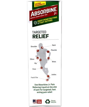 ABSORBINE JR. Extra Strength Pain Relieving Liquid for Muscle Joints Arthritis Pain with No-Mess Applicator 4 Oz - 3 Pack - Buy Online on GoSupps.com