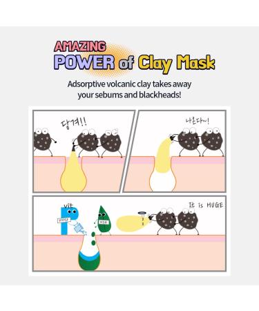 Volcanic Clay Blackhead Removal Mask - Pore Tightening & Sebum Control for Oily Skin | K-Beauty Face Mask 4.23oz - Buy Online on GoSupps.com