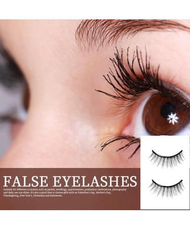 2Pairs Self Adhesive False Eyelashes Reusable 3D Eyelashes Natural Half Lashes for Every Type of Face Easy to Wear No Glue Need - Buy Online on GoSupps.com