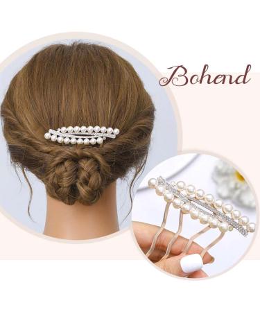 Bohend Hair Comb with Rhinestones White - Elegant Wedding Hair Accessory for Women and Girls - Buy Online on GoSupps.com