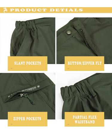 Men's Quick Dry Cargo Shorts - Outdoor Summer Hiking Shorts (Grey, Size 40) - Buy Online on GoSupps.com