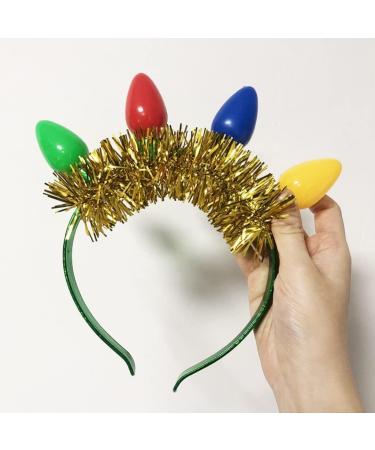 hgnxa Christmas Flashing LED Headband Fun and Festive Light Bulb for Kids Adults Glow in the Dark Accessories Party Favor Red - Buy Online on GoSupps.com