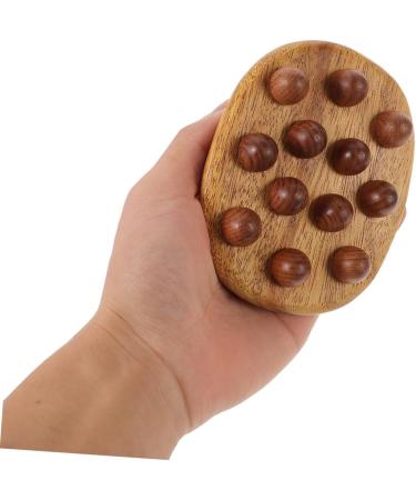Fomiyes 2-Piece Natural Wood Massage Brush & Scalp Comb Set | Wooden Massage Tools for Relaxation & Scalp Care - Buy Online on GoSupps.com