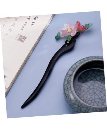 minkissy Hair Deyer Antique Black Wood Hairpin Bride Cheongsam China Hanfu Headdress - Buy Online on GoSupps.com