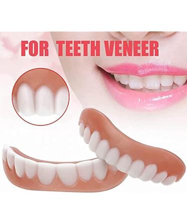WGTCzy Cosmetic Veneer Temporary Denture Teeth Natural Look Snap-On Comfort for Men & Women | Immediate Solution for Bad Teeth (4 Pairs) - Buy Online on GoSupps.com