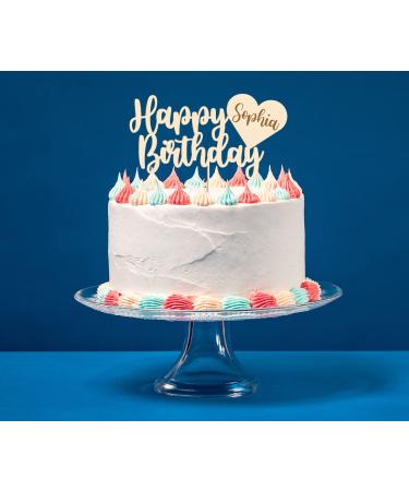 Alsino Personalized Cake Topper - Eco-Friendly Wooden Decor for Weddings Birthdays Baptisms & More - Engraved Heart Design - Buy Online on GoSupps.com