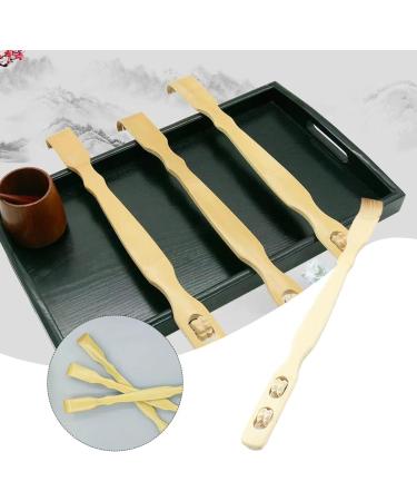 Premium Bamboo Back Scratcher & Massager with 2 Rollers for Neck Legs & Feet - International Shipping Available - Buy Online on GoSupps.com