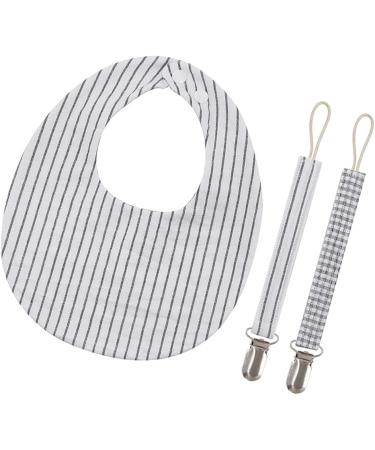 GLASSNOBLE Pacifier Chain & Baby Bib - Double-Sided Cotton Clips & Nipple Holder | International Shipping - Buy Online on GoSupps.com