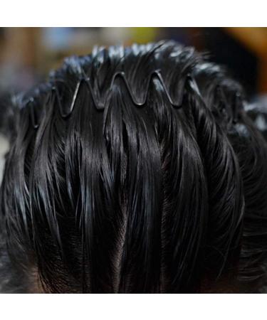 Men's Slicked Back Headband Outdoor Sports Fashion Pigtail Hair Band/Never Paint-shedding Metal Head Buckle Clip for Mens Long Hair Braid and other Hair Styles - Spring Wave - Buy Online on GoSupps.com