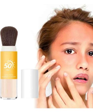 Mineral sun protection powder SPF 50+ powder sun protection for the face Oil Control Natural Matte finish with brush waterproof durable light and breathable face powder multicoloured 2 pieces - Buy Online on GoSupps.com